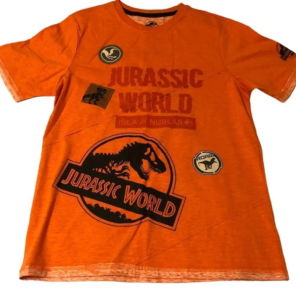 Jurassic World Orange Dino Tee Boys XXL 18 NWT